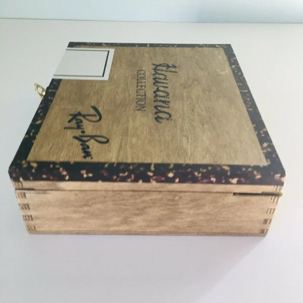 Ray Ban Sunglasses Havana Wooden Storage Case Box